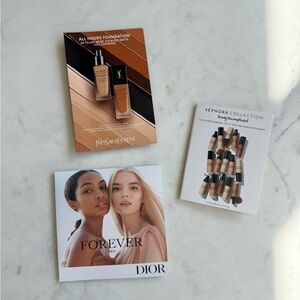 Dior, YSL, Sephora Liquid Foundation Sampler x 3